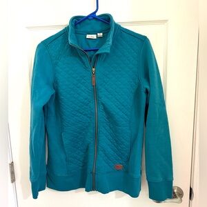 LLBean quilted cotton zip up sweatshirt. Women’s Small